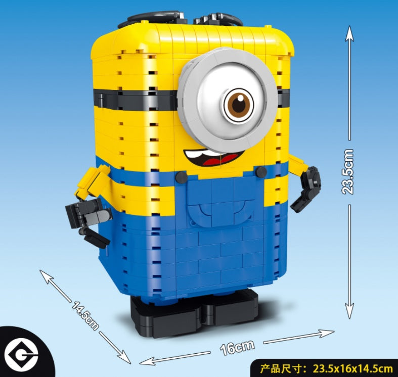 01003 1068pcs Little Yellow Series Street View Despicable Me Lab Children's Minifigure Sturt Building Blocks Ship From China