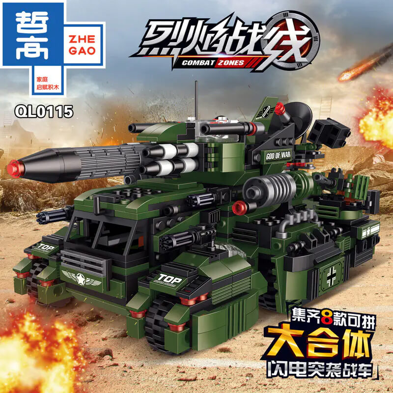 ZHEGAO QL0115 Lightning raid tank 8 combinations Combat Zones
