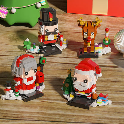 MOC Christmas Building Sets contain Christmas Reindeer, Nutcrackers, Mr. &amp; Mrs. Claus, Santa Claus