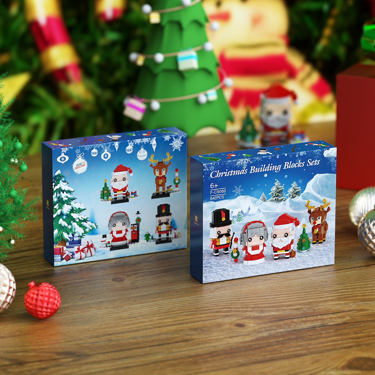 MOC Christmas Building Sets contain Christmas Reindeer, Nutcrackers, Mr. &amp; Mrs. Claus, Santa Claus