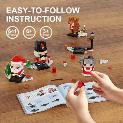 MOC Christmas Building Sets contain Christmas Reindeer, Nutcrackers, Mr. &amp; Mrs. Claus, Santa Claus