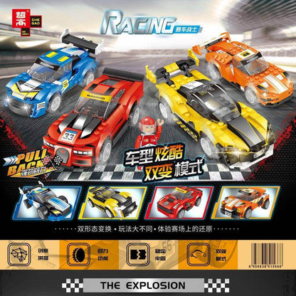 ZHEGAO QL0724 Racing Warrior: 4 Phantom Pull Back Cars