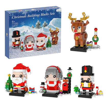 MOC Christmas Building Sets contain Christmas Reindeer, Nutcrackers, Mr. &amp; Mrs. Claus, Santa Claus