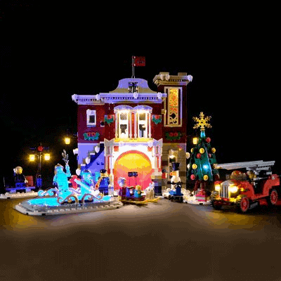 LEGO 10263 Led Light Winter Village Fire Station Brick kits