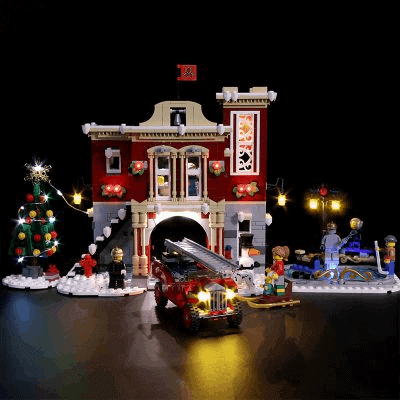 LEGO 10263 Led Light Winter Village Fire Station Brick kits