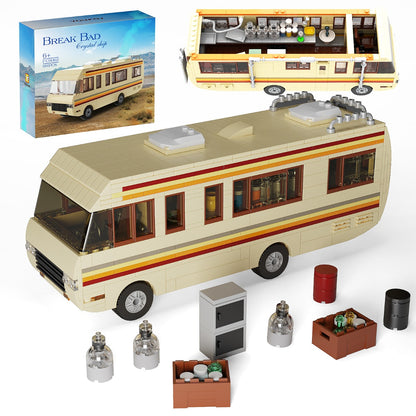 Breaking Bad Mobile Lab / RV Model with Interior and Paper Instruction MOC Building Toys Set