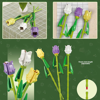 1302 MOC A Tulip Flower Building Block With 111pcs Bricks Toys Gift from China