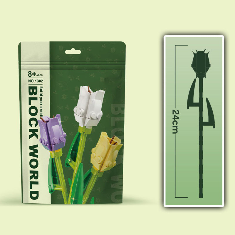 1302 MOC A Tulip Flower Building Block With 111pcs Bricks Toys Gift from China