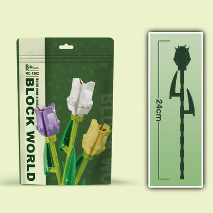 1302 MOC A Tulip Flower Building Block With 111pcs Bricks Toys Gift from China