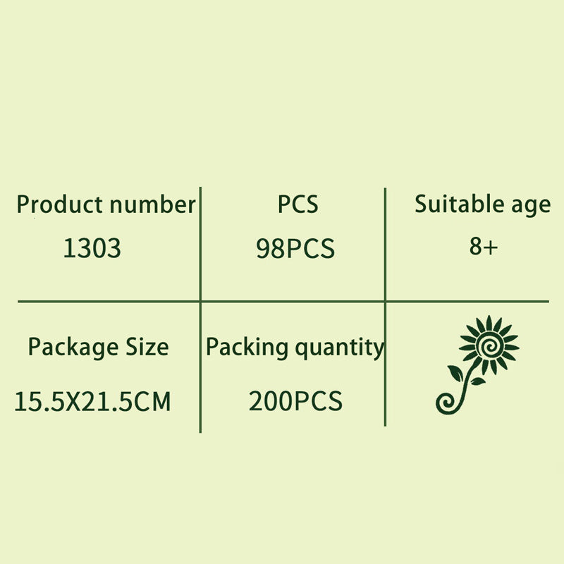 1303 Moc A Sunflower Buildinng Blocks With 98pcs Bricks Toys Gift from China