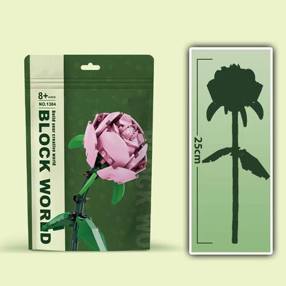 1304 Moc A Pink Rose Flower Building Blocks With 65PCS Bricks Toys Gift Ship From China.