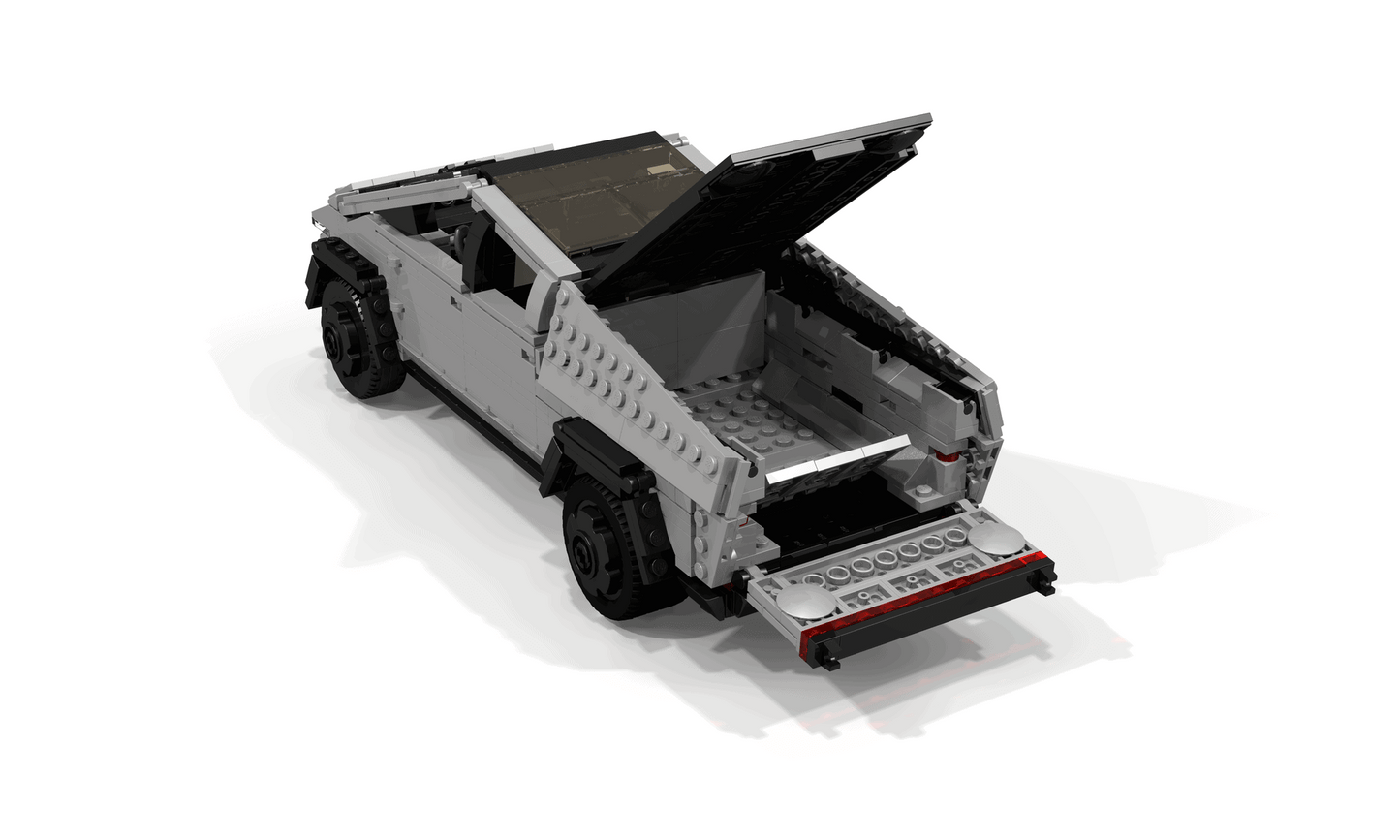 MOC 34613 Tesla Cybertruck And Tesla Cyberquad Bike 1:21 50004