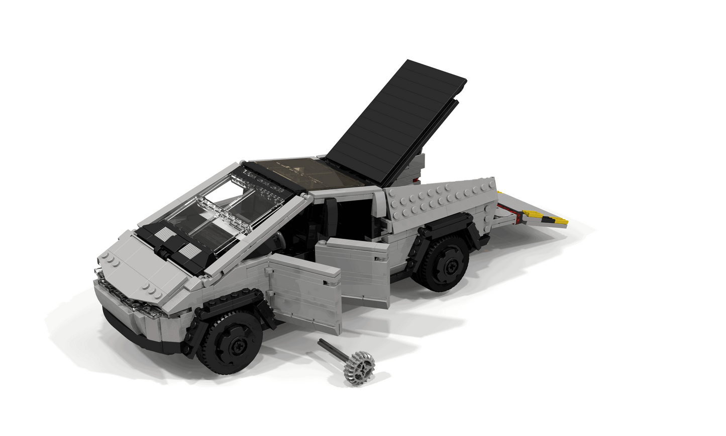 MOC 34613 Tesla Cybertruck And Tesla Cyberquad Bike 1:21 50004