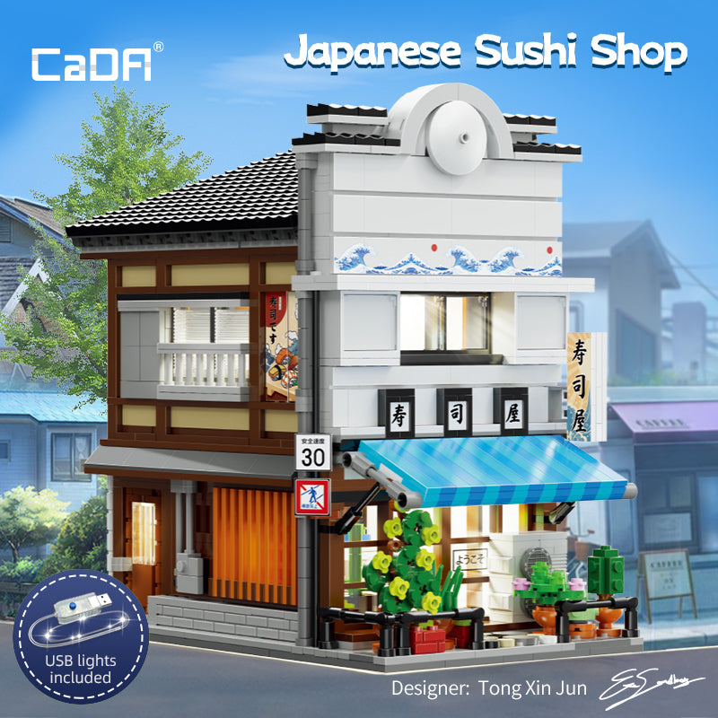 CaDA Buildings Japanese Storefront Series Sushi Shop C66018W