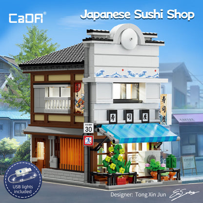 CaDA Buildings Japanese Storefront Series Sushi Shop C66018W