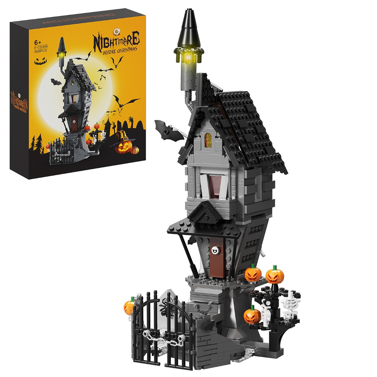 MOC-18780 Jack Skellington's House - Nightmare Before Christmas including gift box and physical manual