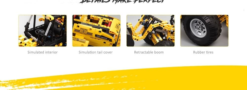 CADA C51058W Excavator Big Crane Mixer Truck Remote Control