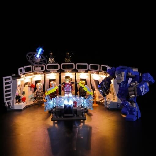 LEGO 76125 Led Light Iron Man Hall of Armor Brick kits