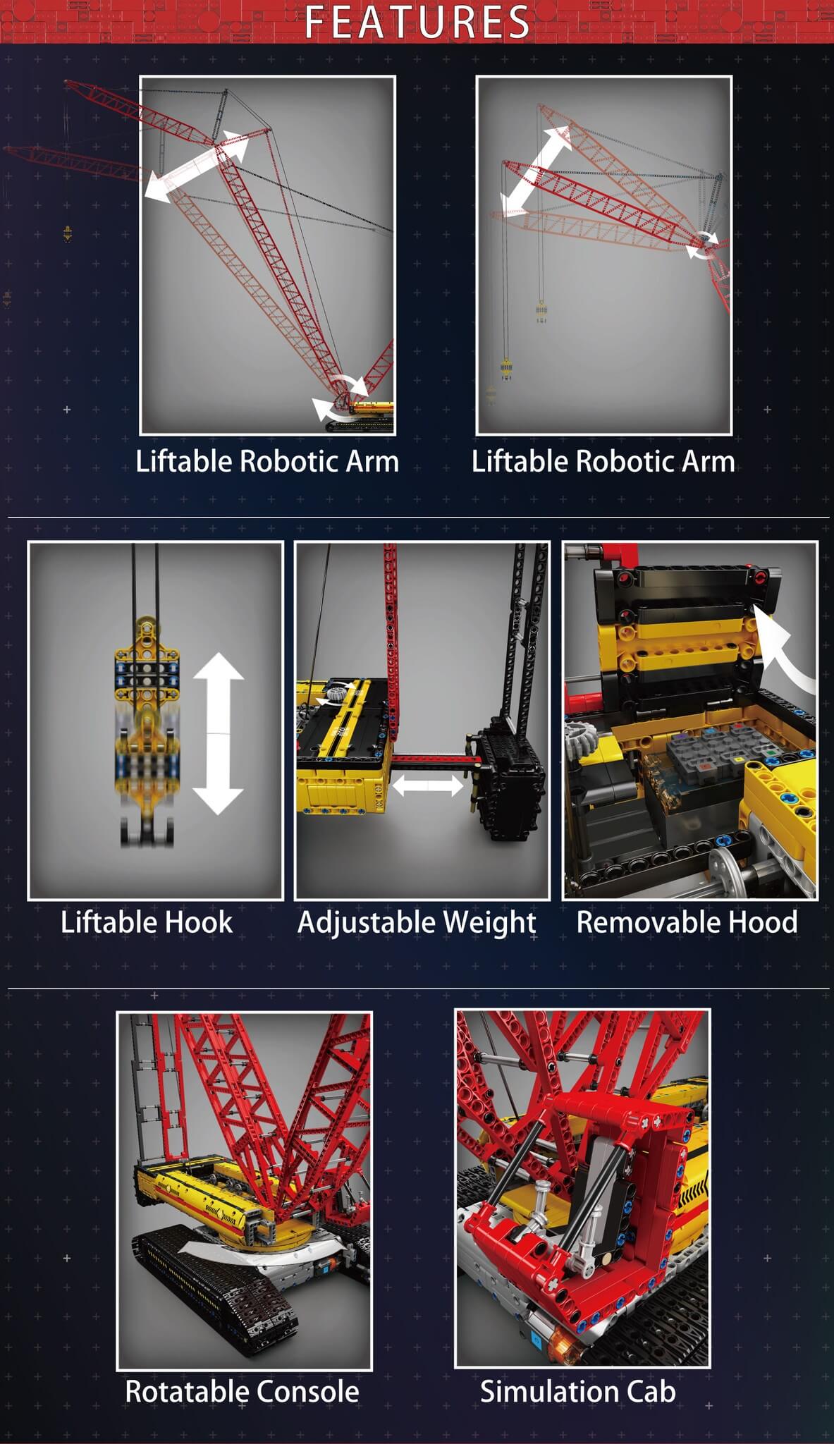 Mouldking 17015 MOC Liebherr Crawler Crane LR13000