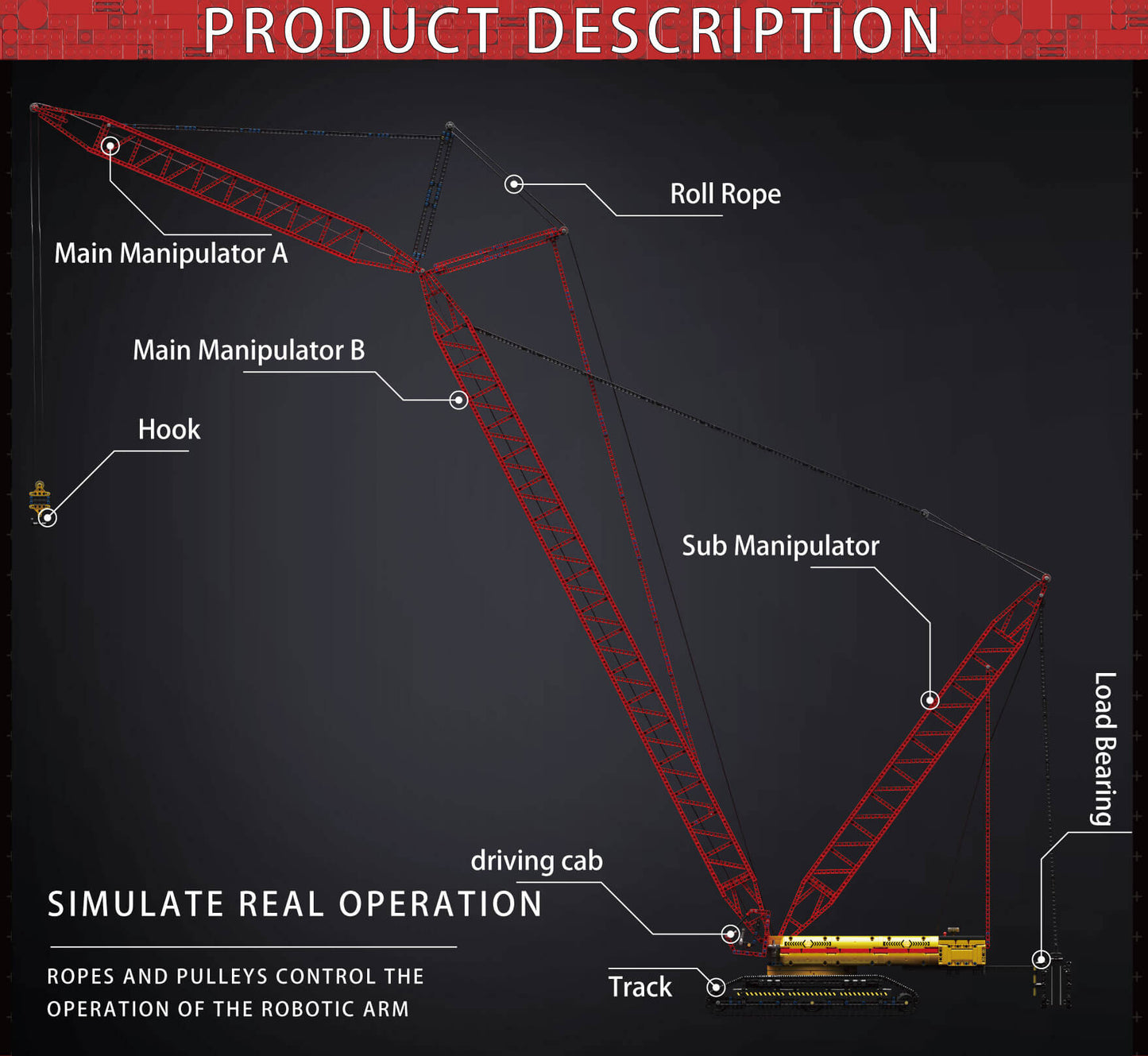 Mouldking 17015 MOC Liebherr Crawler Crane LR13000