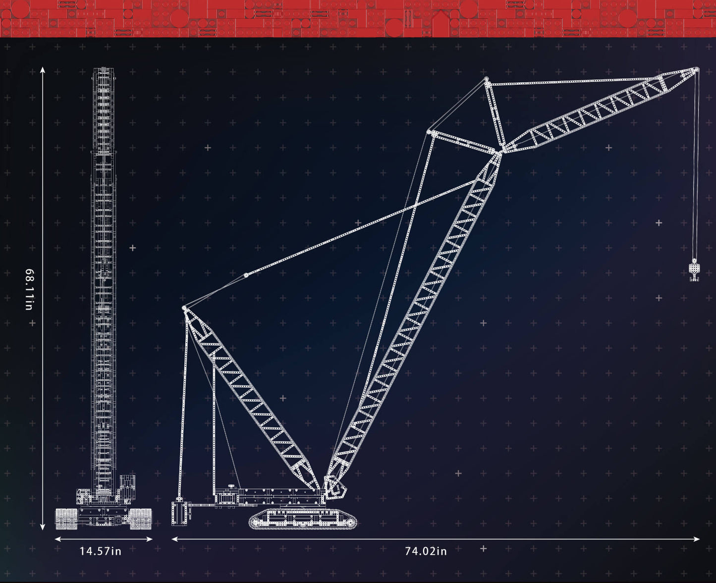 Mouldking 17015 MOC Liebherr Crawler Crane LR13000