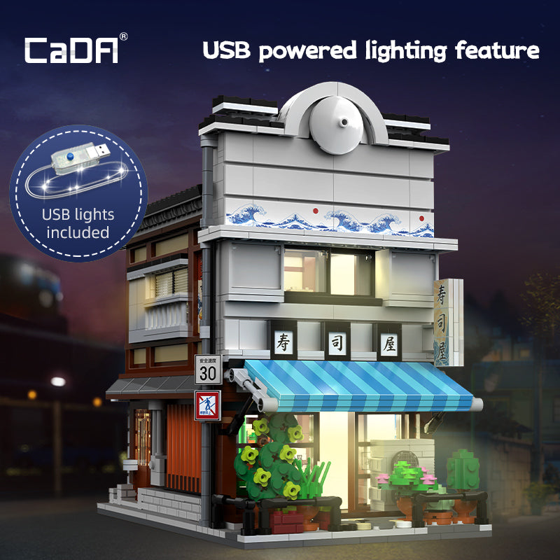 CaDA Buildings Japanese Storefront Series Sushi Shop C66018W