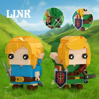 Breath of The Wild Link Building Kit, Game Character Model Building Block Sets Unique BOTW Decorations