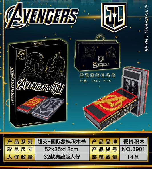 AIPIN 3901 Avengers Super Hero Book Collection Chess
