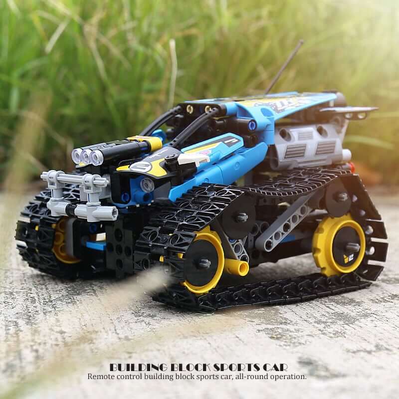 MOULDKING 13032 Mini Tank RC Track Stunt Car Blue