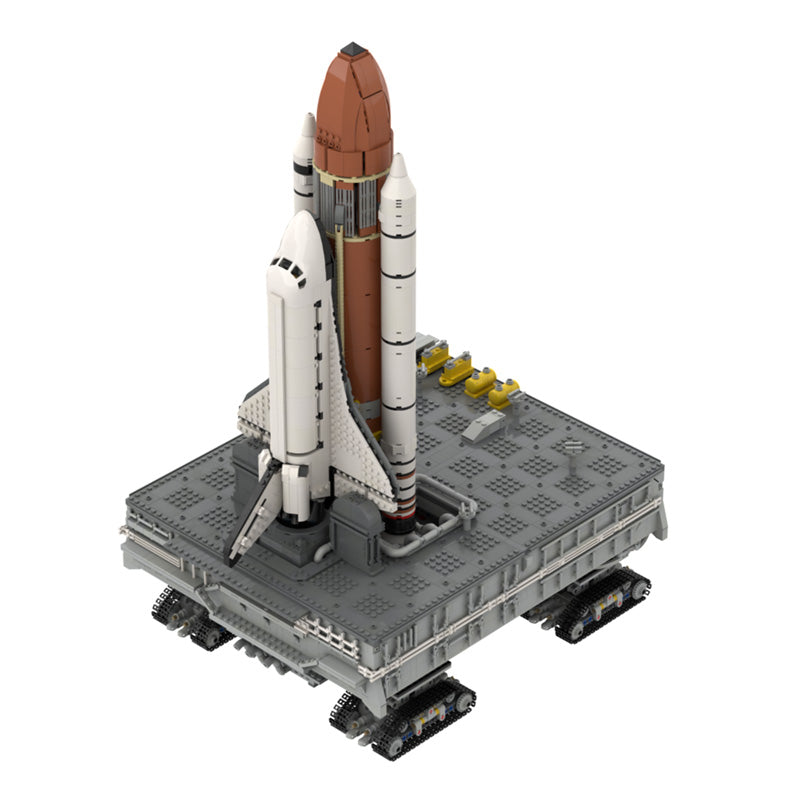 MOC NASA Space Shuttle with Mobile Launcher Platform and Crawler-transporter set building blocks kit with compatible bricks