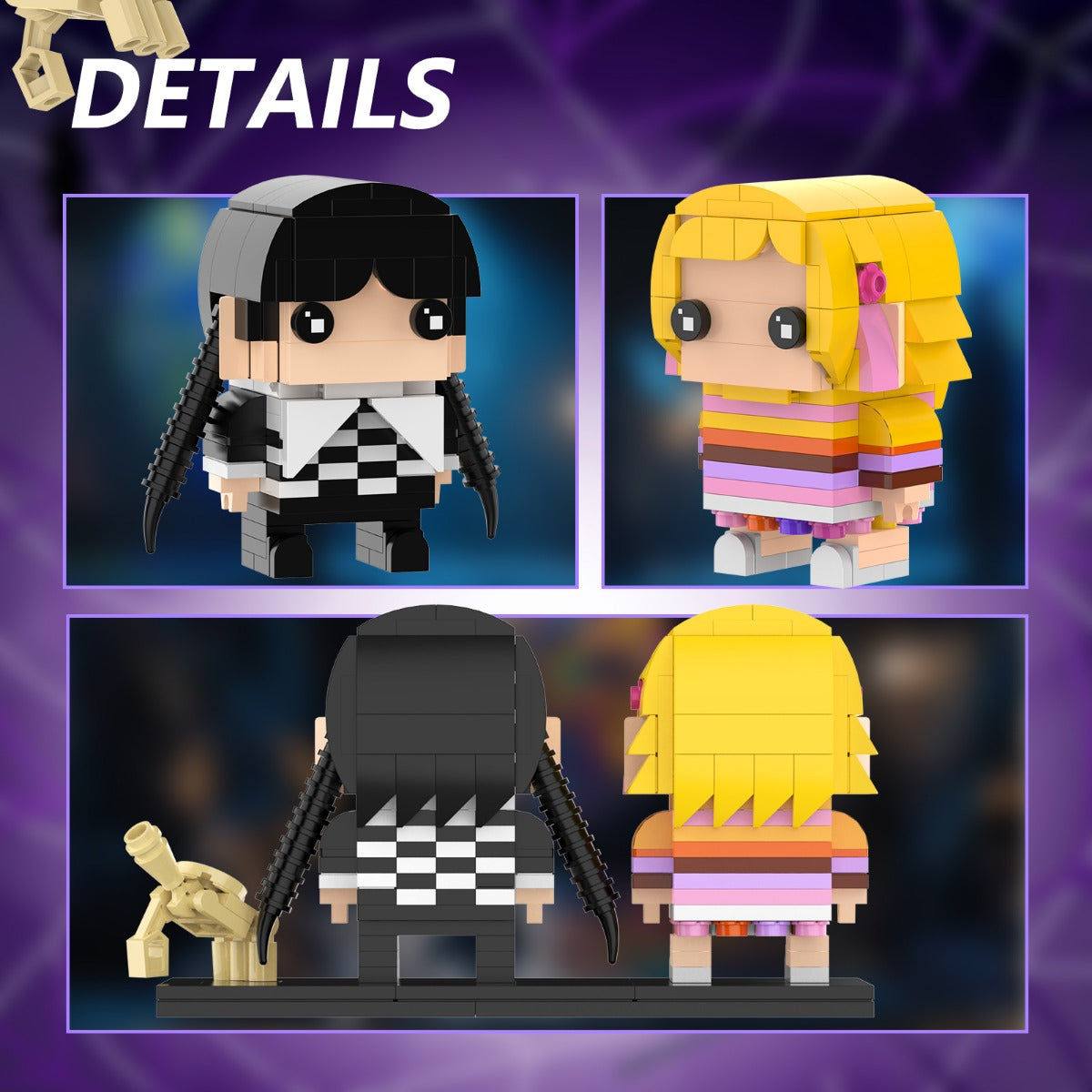 MOC wednesday adams and hand The Addams Family building blocks kit with compatible bricks