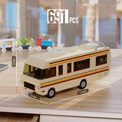 Breaking Bad Mobile Lab / RV Model with Interior and Paper Instruction MOC Building Toys Set
