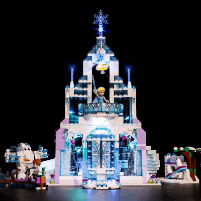 LEGO 41148 Led Light Snow World Elsa?s Magical Ice Palace Castle Brick kits V.Basic