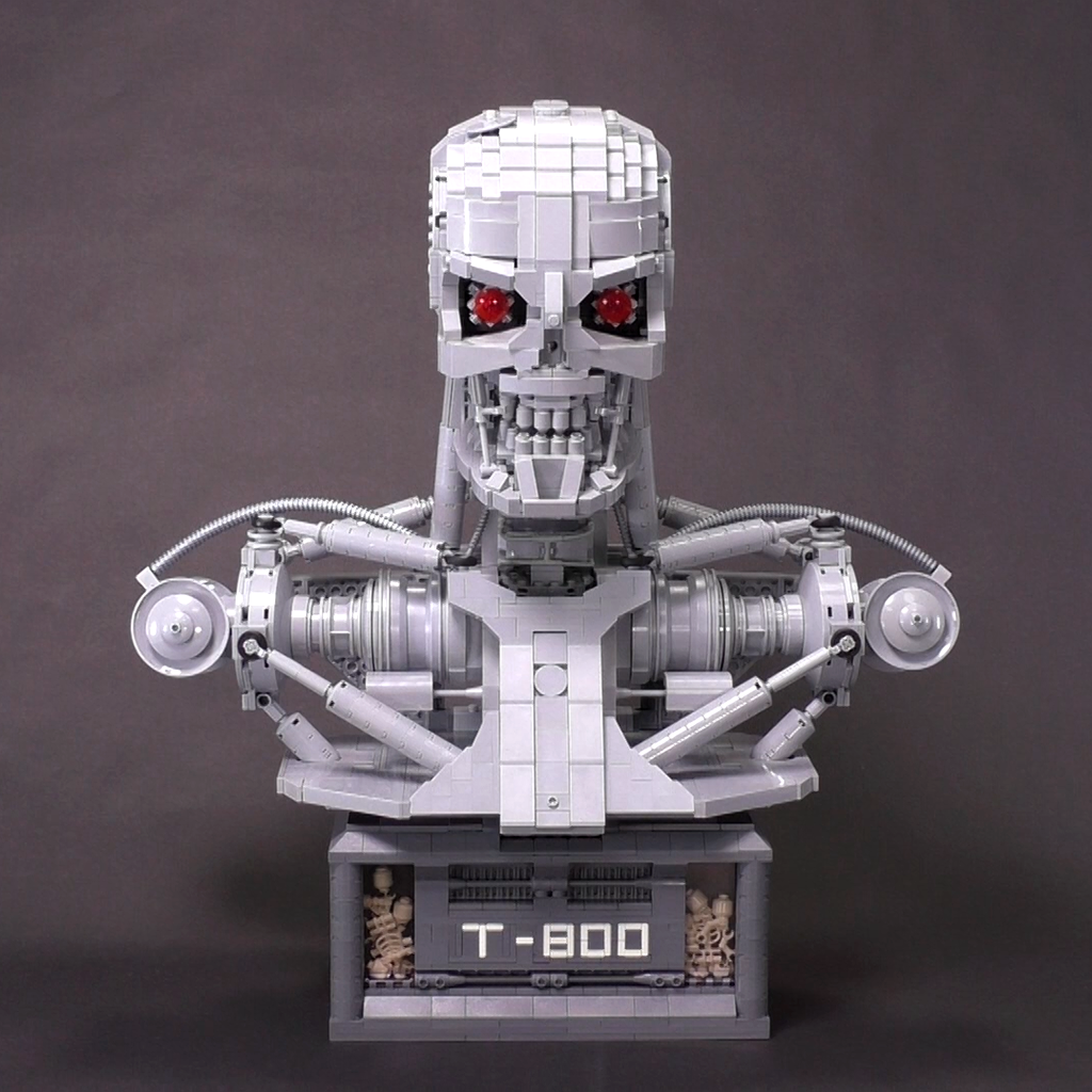 MOC - Terminator T-800 Bust By Martin Latta building blocks series bricks set