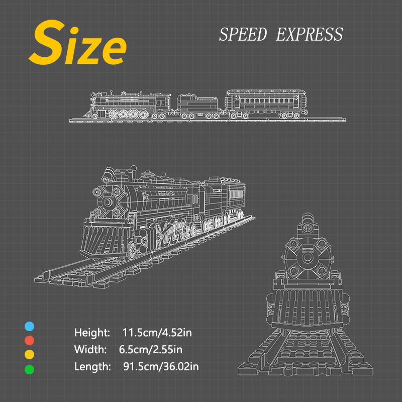 MOC The Polar Express Train building blocks kit with compatible bricks