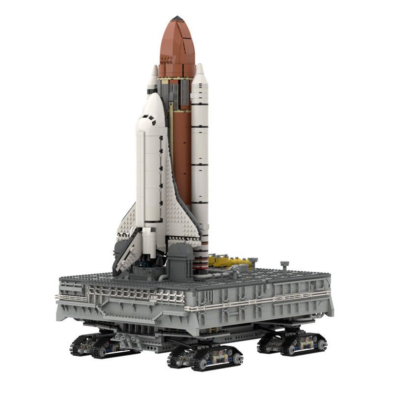 MOC NASA Space Shuttle with Mobile Launcher Platform and Crawler-transporter set building blocks kit with compatible bricks