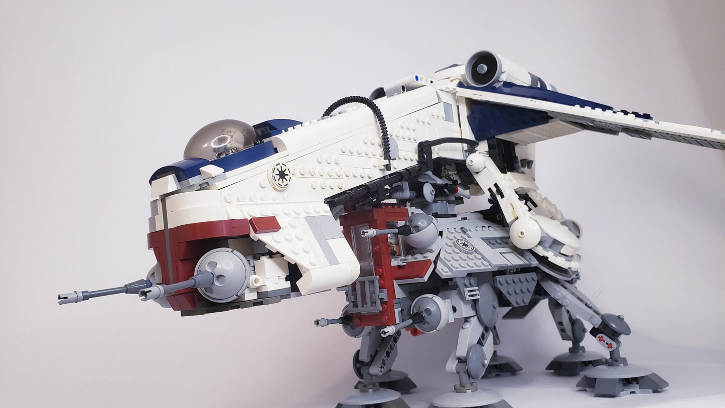 MOC-124928 Republic Dropship V2 Works with both 2013 and 2022 AT-TEs building blocks series bricks set