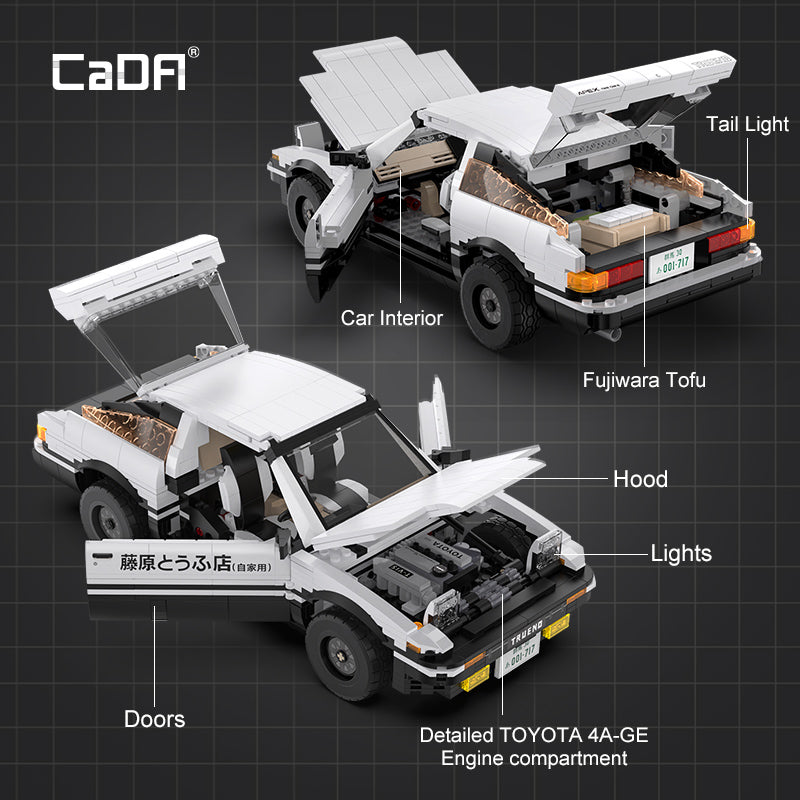 CaDA Initial D 1:12 Toyota Trueno AE86 C61024W