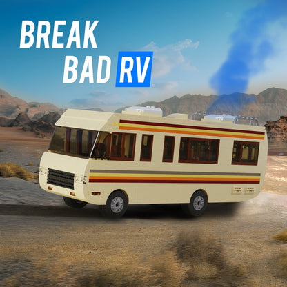 Breaking Bad Mobile Lab / RV Model with Interior and Paper Instruction MOC Building Toys Set