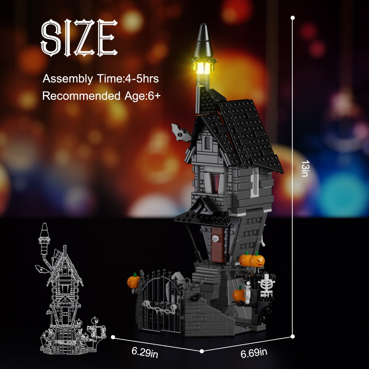MOC-18780 Jack Skellington's House - Nightmare Before Christmas