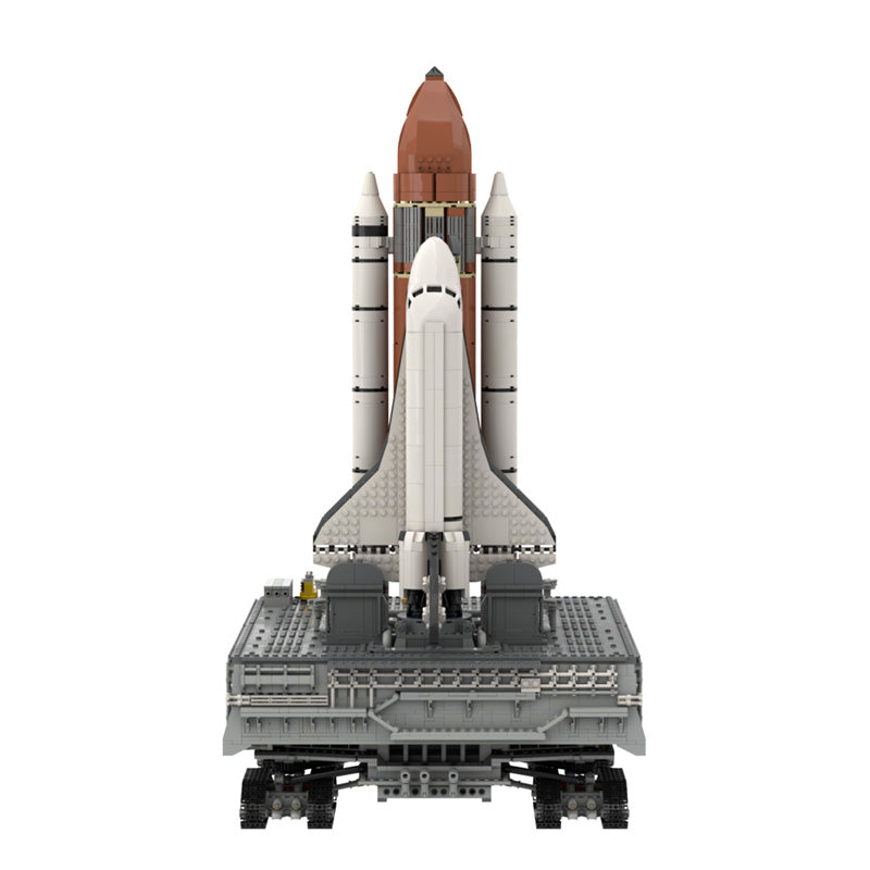 MOC NASA Space Shuttle with Mobile Launcher Platform and Crawler-transporter set building blocks kit with compatible bricks