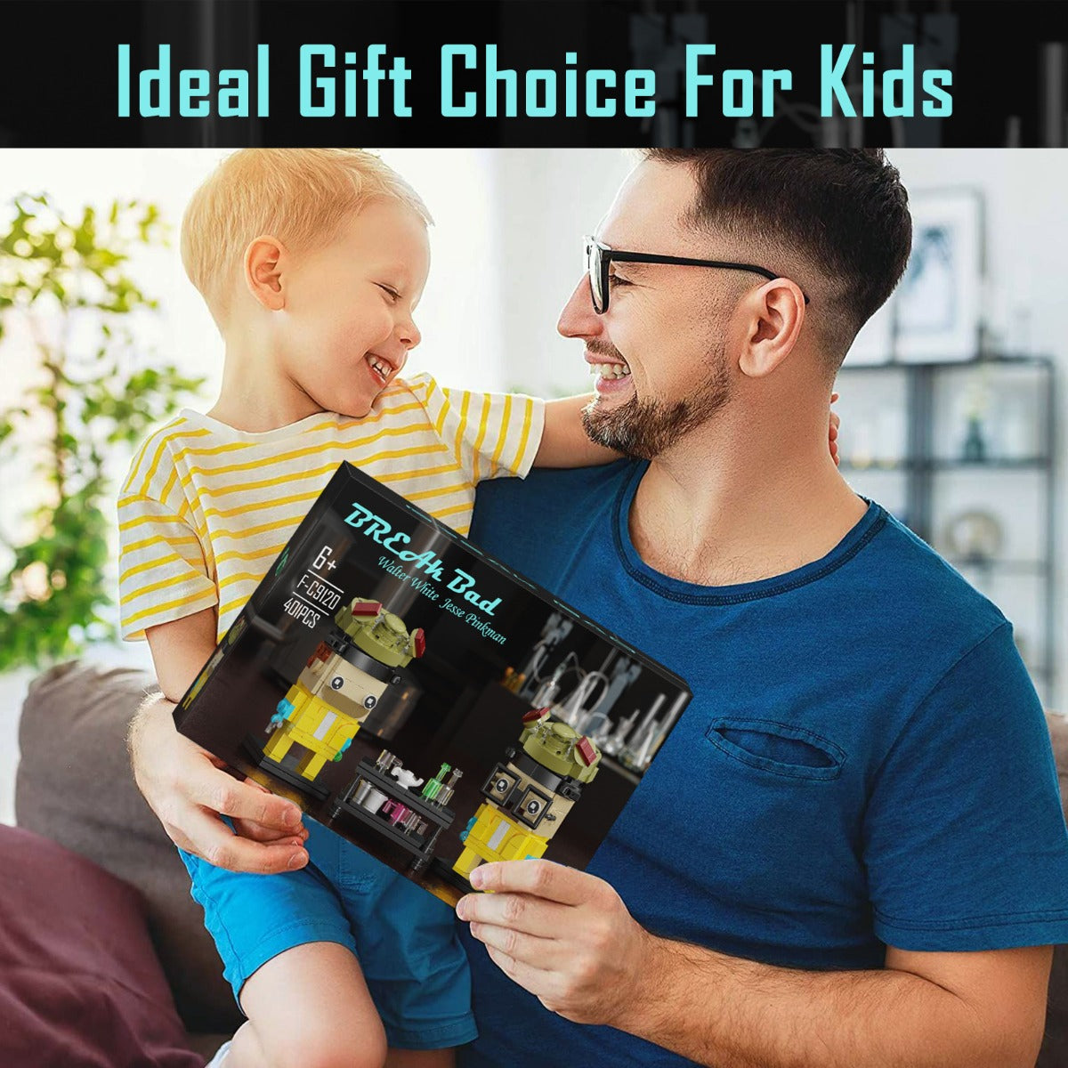 MOC Breaking Bad white and pink building blocks including gift box and physical manual