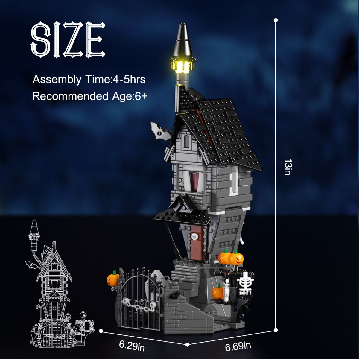 MOC-18780 Jack Skellington's House - Nightmare Before Christmas