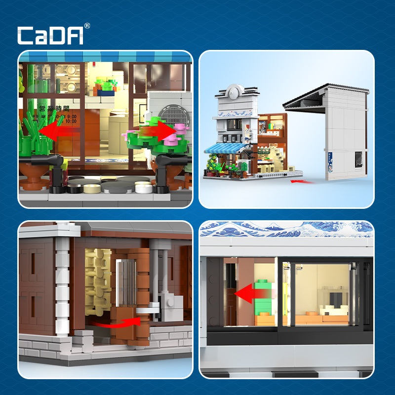 CaDA Buildings Japanese Storefront Series Sushi Shop C66018W