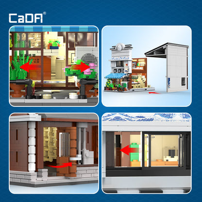 CaDA Buildings Japanese Storefront Series Sushi Shop C66018W