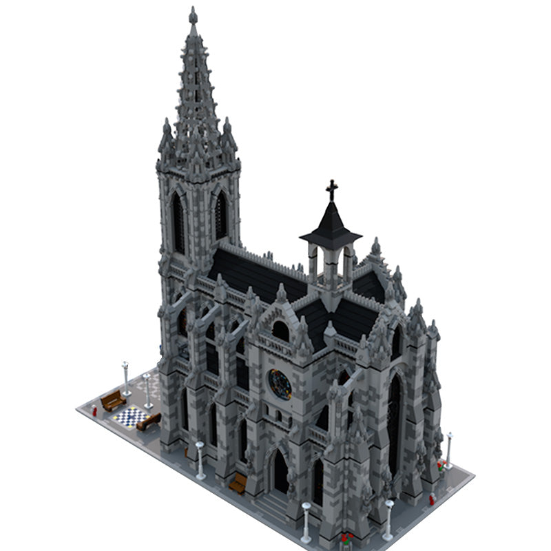 MOC-29962 Modular Cathedral Building building blocks kit with compatible bricks