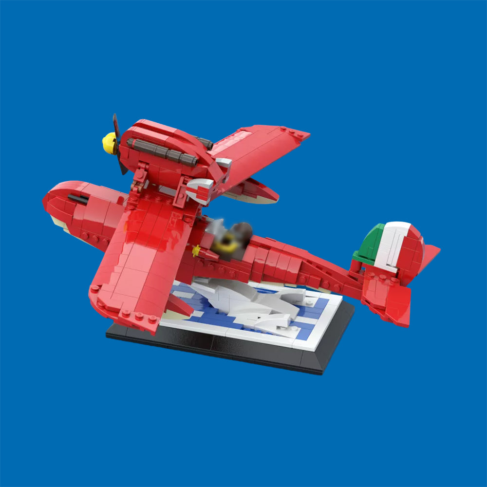 MOC-116736 Hayao Miyazaki Porco Rosso Savoia S21 1/28 building blocks series bricks set