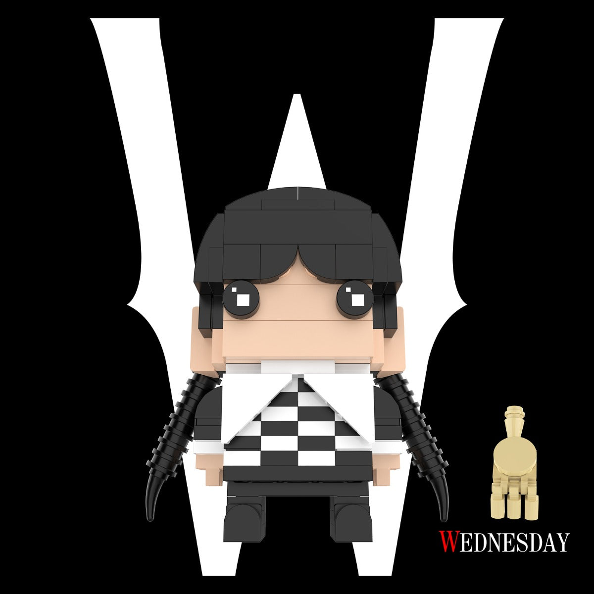 MOC wednesday adams and hand The Addams Family building blocks kit with compatible bricks