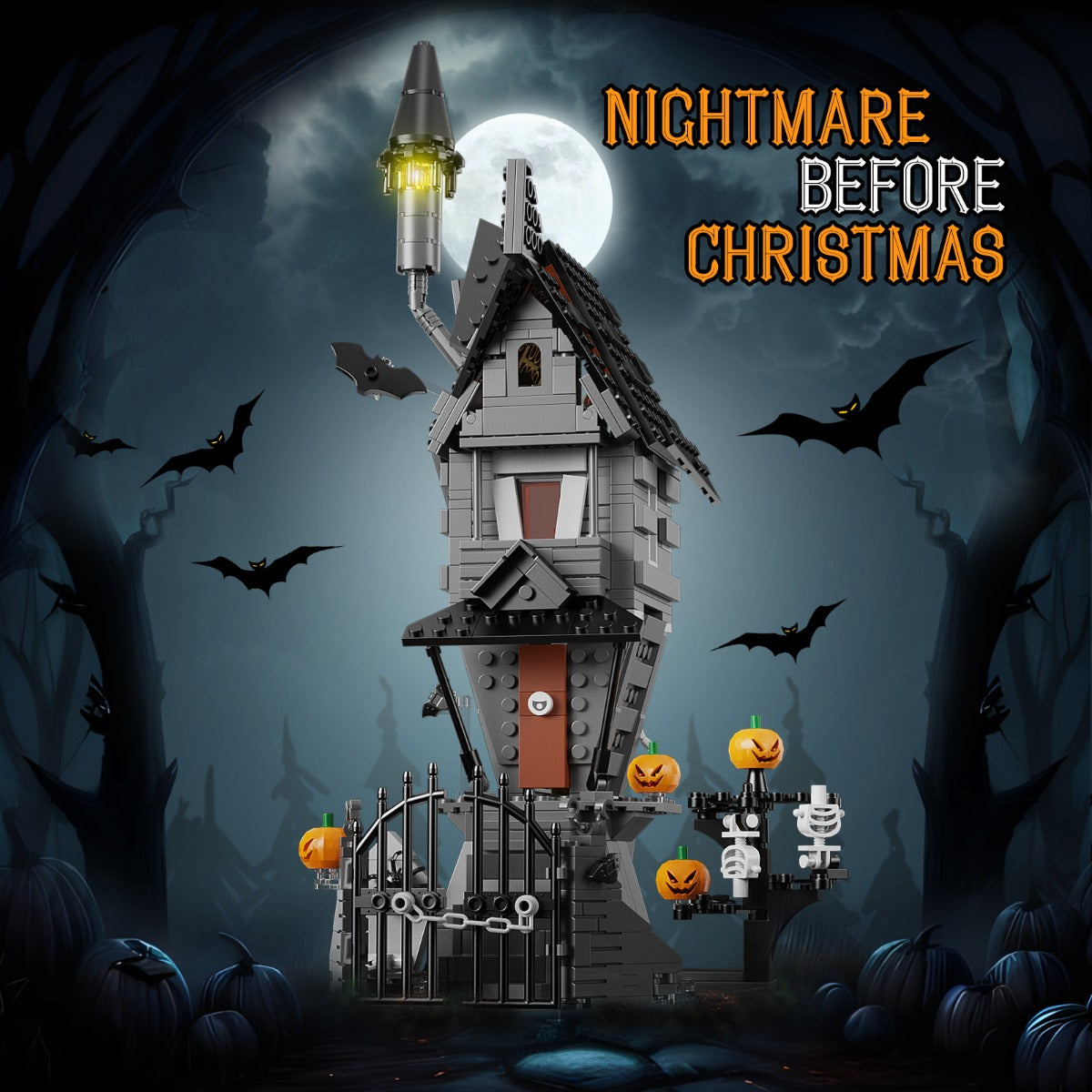 MOC-18780 Jack Skellington's House - Nightmare Before Christmas including gift box and physical manual