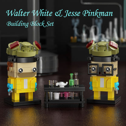 MOC Breaking Bad white and pink building blocks including gift box and physical manual